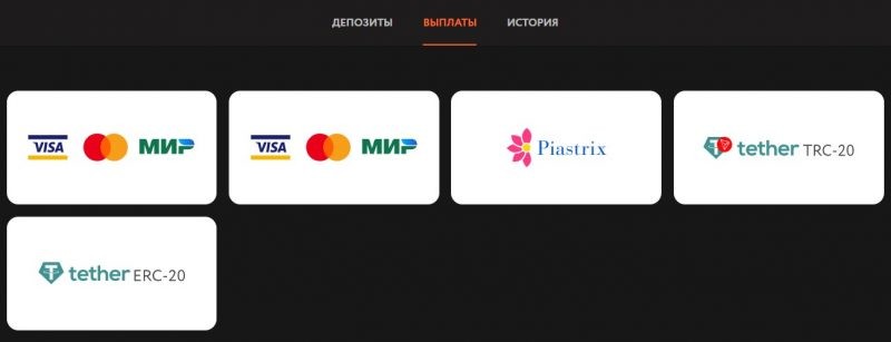 Список платежных средств